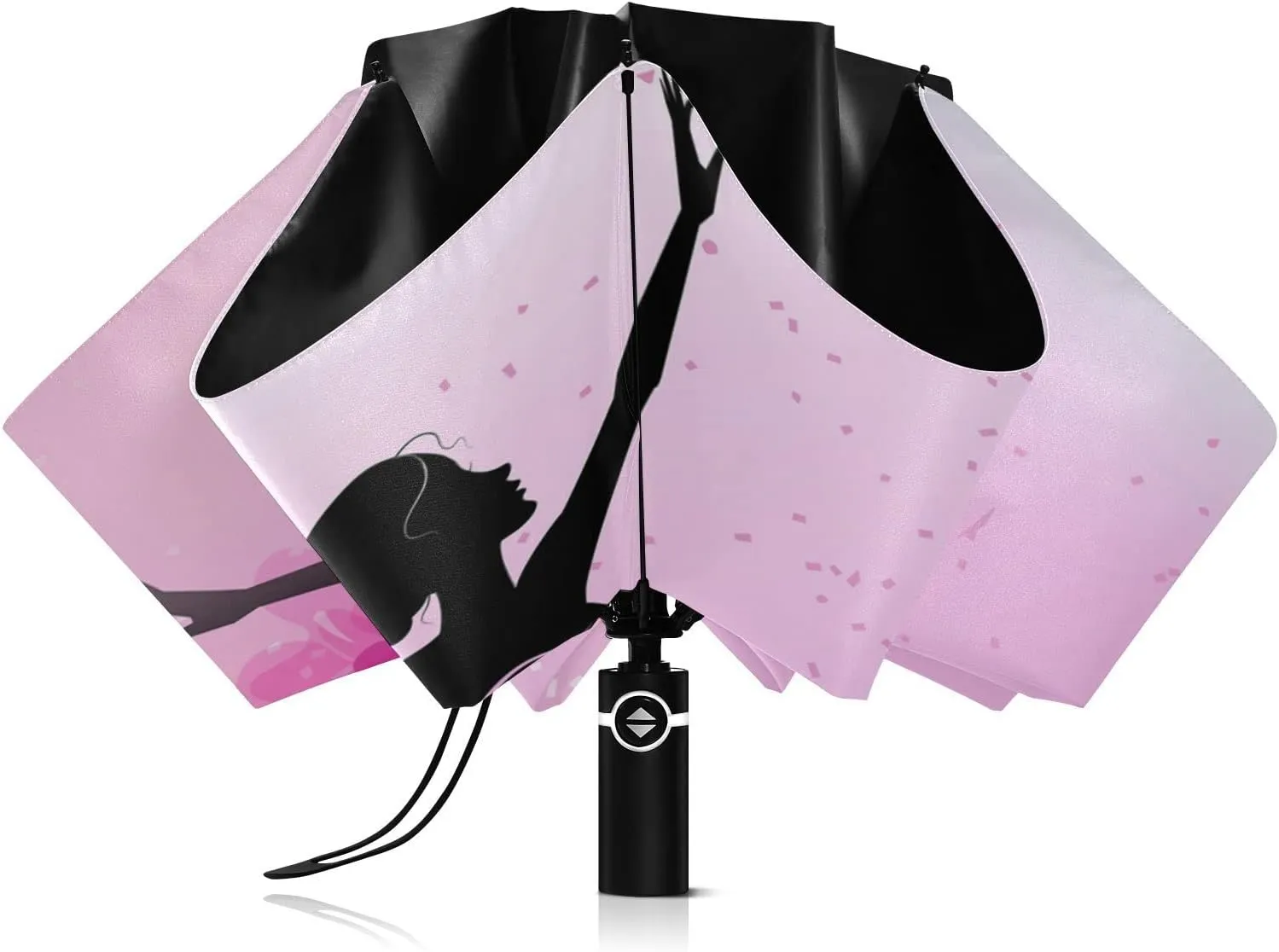 Oyihfvs Automatic Umbrella, Folding Umbrella Reinforced Anti-UV Sun rain Auto Open/Close
