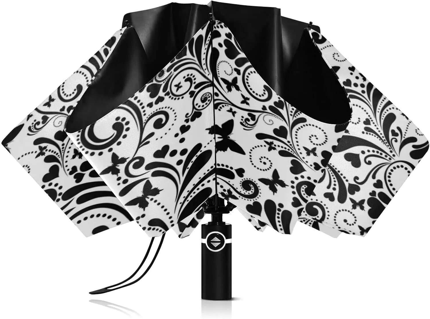Oyihfvs Automatic Umbrella, Folding Umbrella Reinforced Anti-UV Sun rain Auto Open/Close