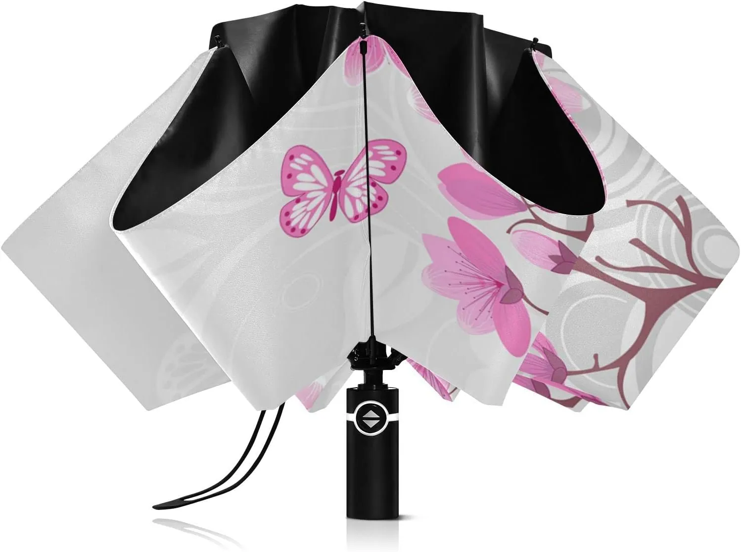 Oyihfvs Automatic Umbrella, Folding Umbrella Reinforced Anti-UV Sun rain Auto Open/Close