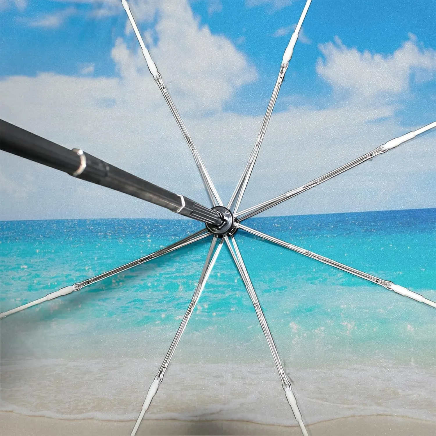 Oyihfvs Automatic Windproof Waterproof Umbrella, Folding Umbrella Reinforced Portable Automatic Compact Anti-UV Sun rain Auto Open/Close
