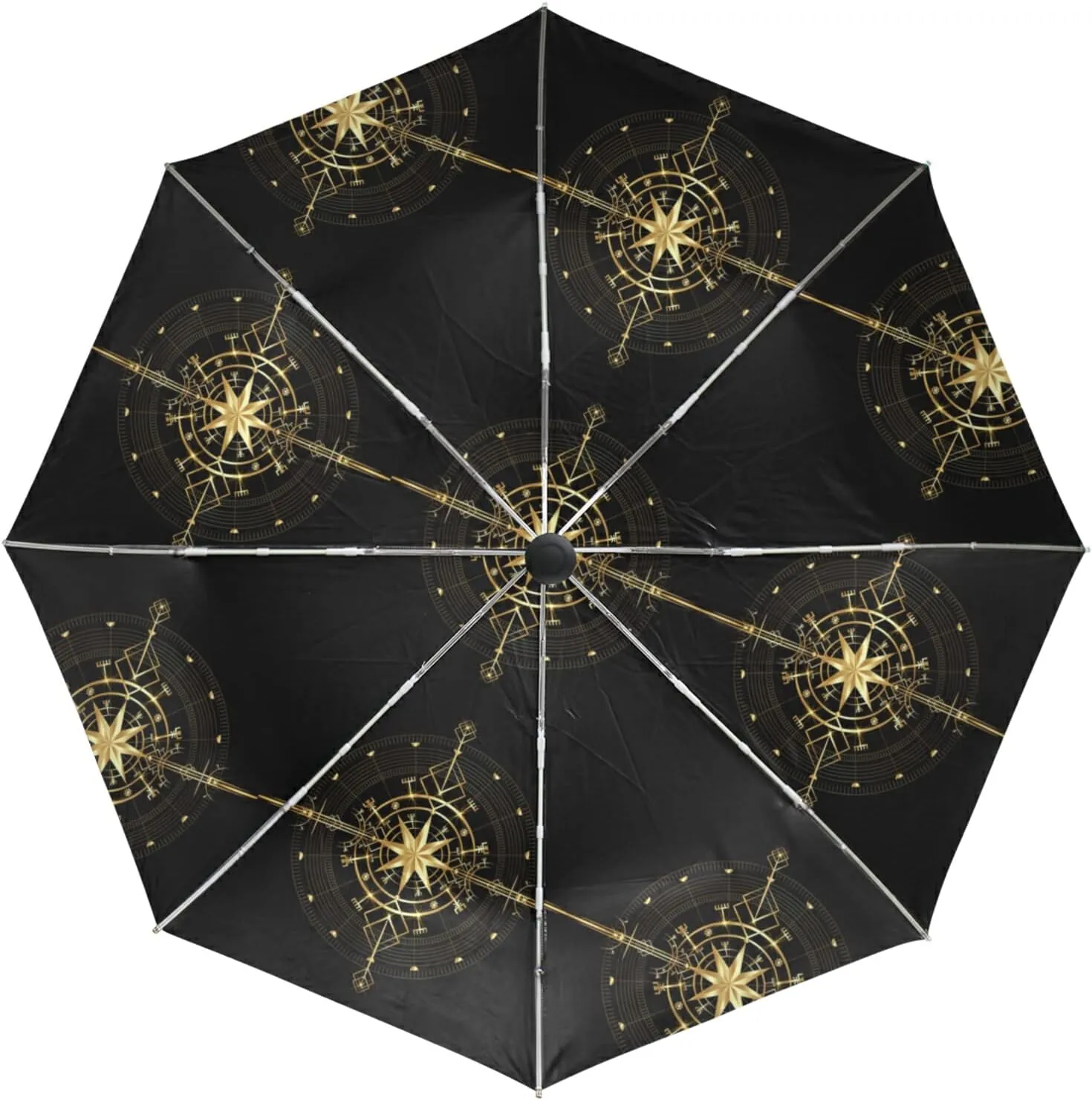Oyihfvs Automatic Windproof Waterproof Umbrella, Folding Umbrella Reinforced Portable Automatic Compact Anti-UV Sun rain Auto Open/Close