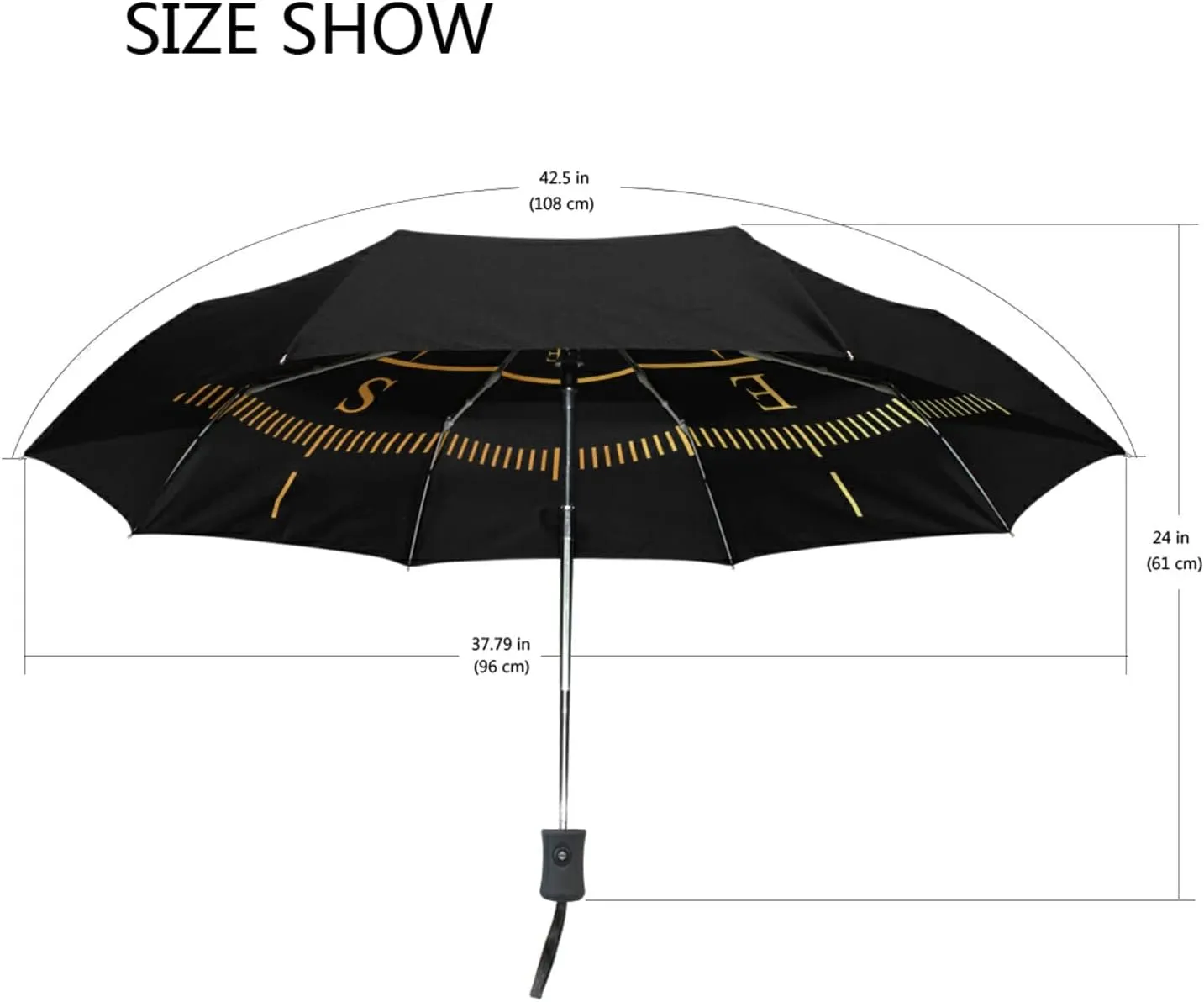 Oyihfvs Automatic Windproof Waterproof Umbrella, Folding Umbrella Reinforced Portable Automatic Compact Anti-UV Sun rain Auto Open/Close