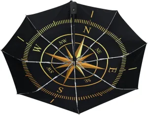 Oyihfvs Automatic Windproof Waterproof Umbrella, Folding Umbrella Reinforced Portable Automatic Compact Anti-UV Sun rain Auto Open/Close