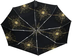 Oyihfvs Automatic Windproof Waterproof Umbrella, Folding Umbrella Reinforced Portable Automatic Compact Anti-UV Sun rain Auto Open/Close