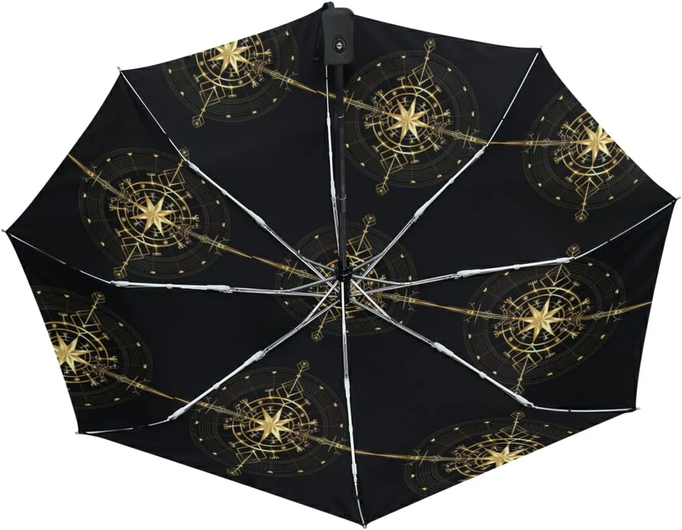 Oyihfvs Automatic Windproof Waterproof Umbrella, Folding Umbrella Reinforced Portable Automatic Compact Anti-UV Sun rain Auto Open/Close