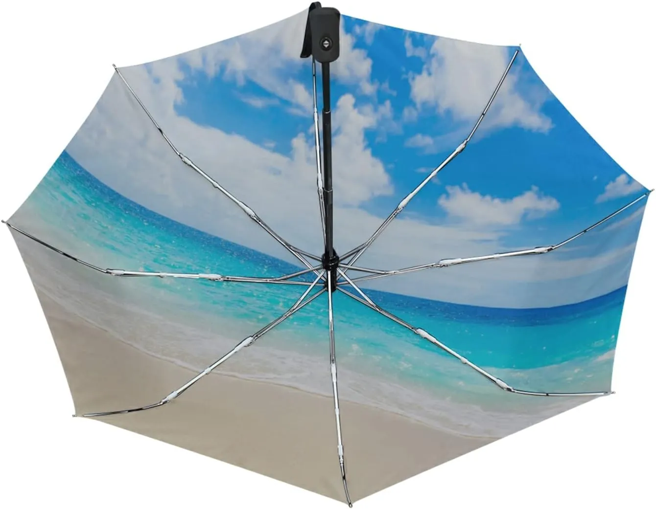 Oyihfvs Automatic Windproof Waterproof Umbrella, Folding Umbrella Reinforced Portable Automatic Compact Anti-UV Sun rain Auto Open/Close