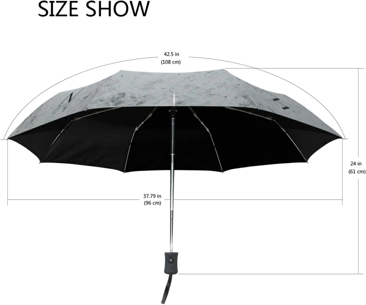 Oyihfvs Automatic Windproof Waterproof Umbrella, Folding Umbrella Reinforced Portable Compact Anti-UV Sun rain Auto Open/Close