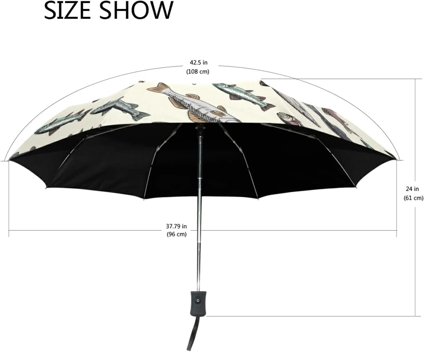 Oyihfvs Automatic Windproof Waterproof Umbrella, Folding Umbrella Reinforced Portable Compact Anti-UV Sun rain Auto Open/Close