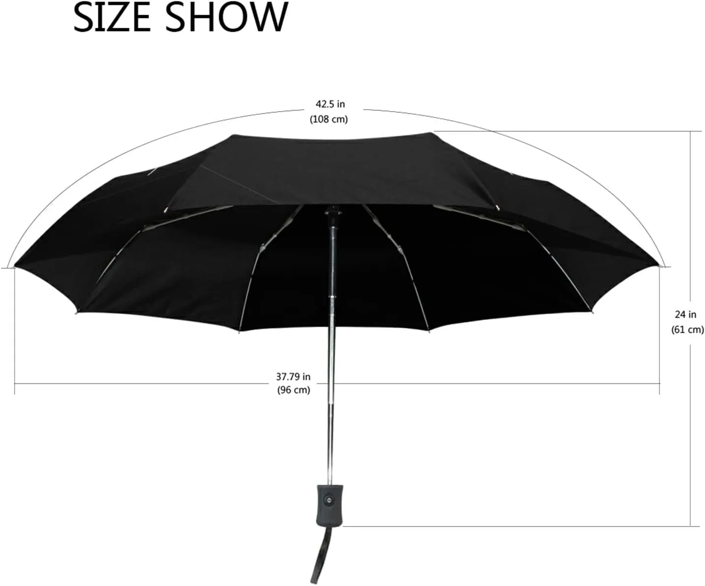 Oyihfvs Automatic Windproof Waterproof Umbrella, Folding Umbrella Reinforced Portable Compact Anti-UV Sun rain Auto Open/Close