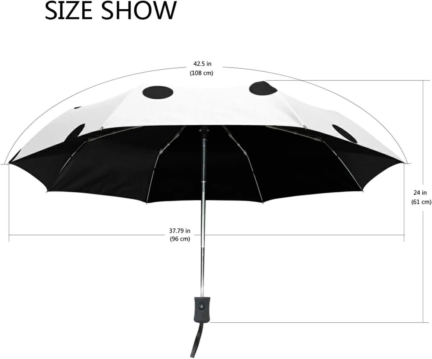 Oyihfvs Automatic Windproof Waterproof Umbrella, Folding Umbrella Reinforced Portable Compact Anti-UV Sun rain Auto Open/Close
