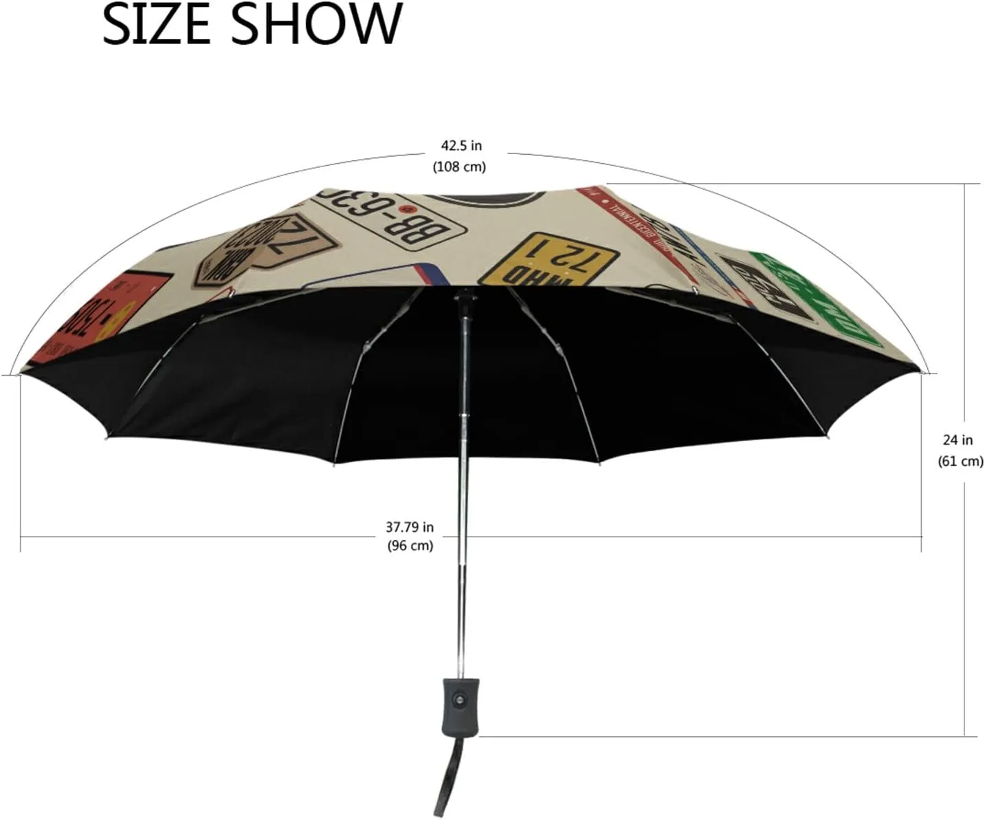 Oyihfvs Automatic Windproof Waterproof Umbrella, Folding Umbrella Reinforced Portable Compact Anti-UV Sun rain Auto Open/Close