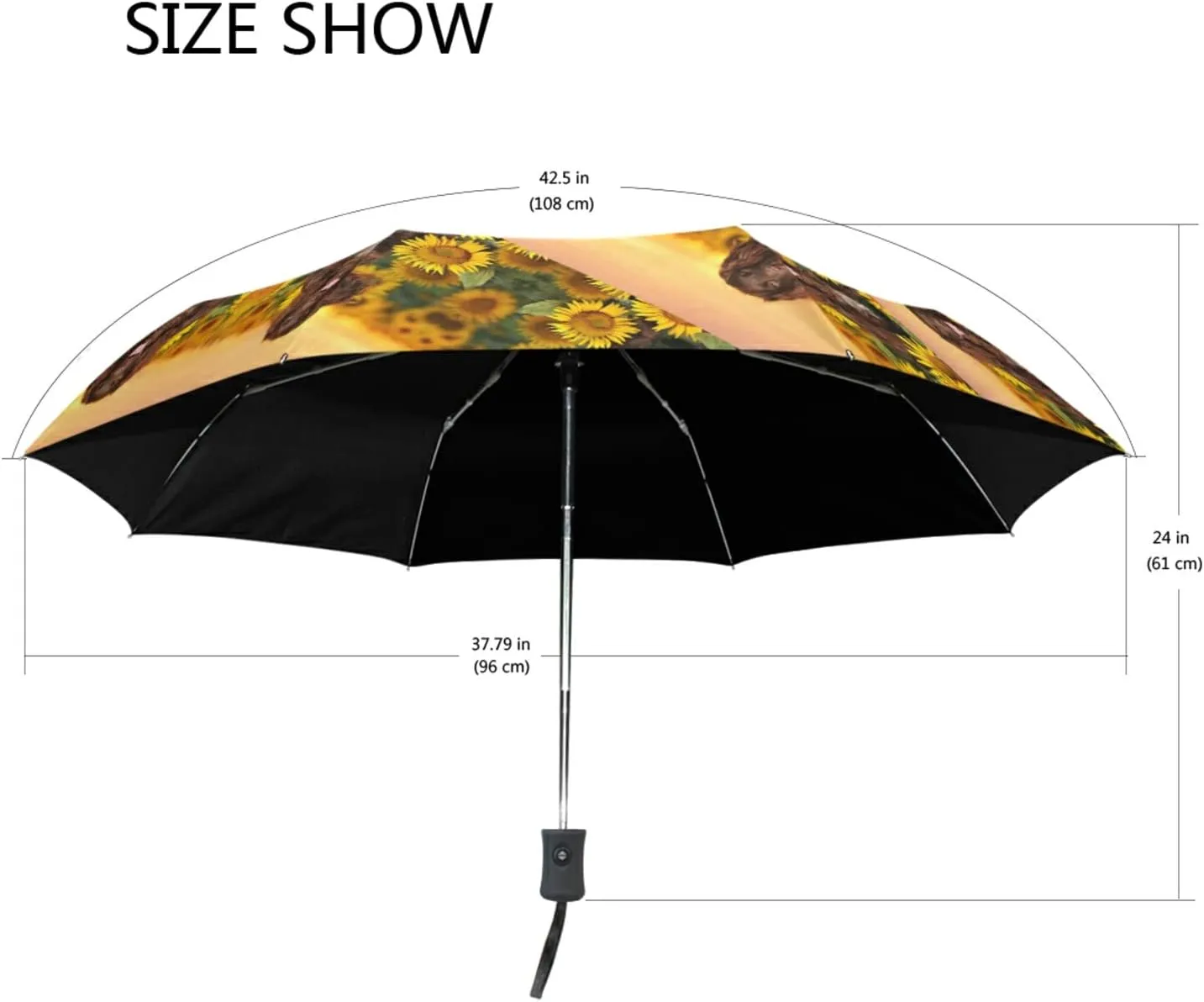 Oyihfvs Automatic Windproof Waterproof Umbrella, Folding Umbrella Reinforced Portable Compact Anti-UV Sun rain Auto Open/Close