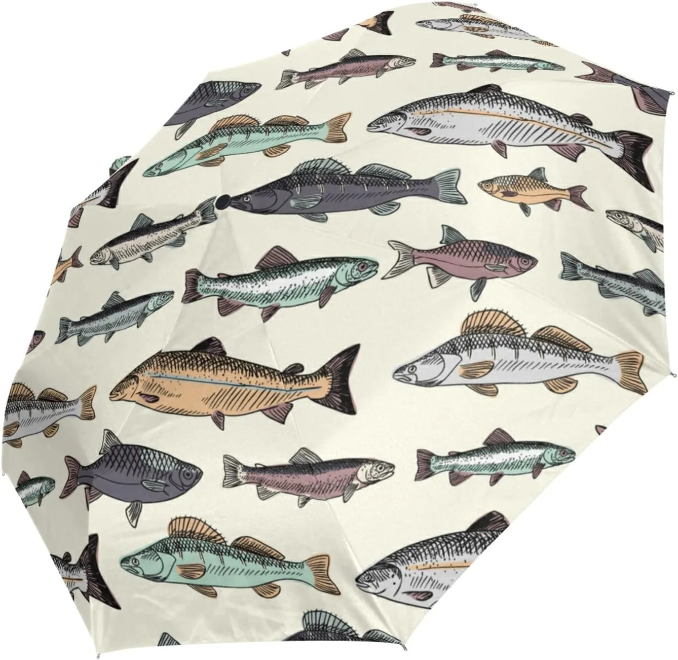 Oyihfvs Automatic Windproof Waterproof Umbrella, Folding Umbrella Reinforced Portable Compact Anti-UV Sun rain Auto Open/Close