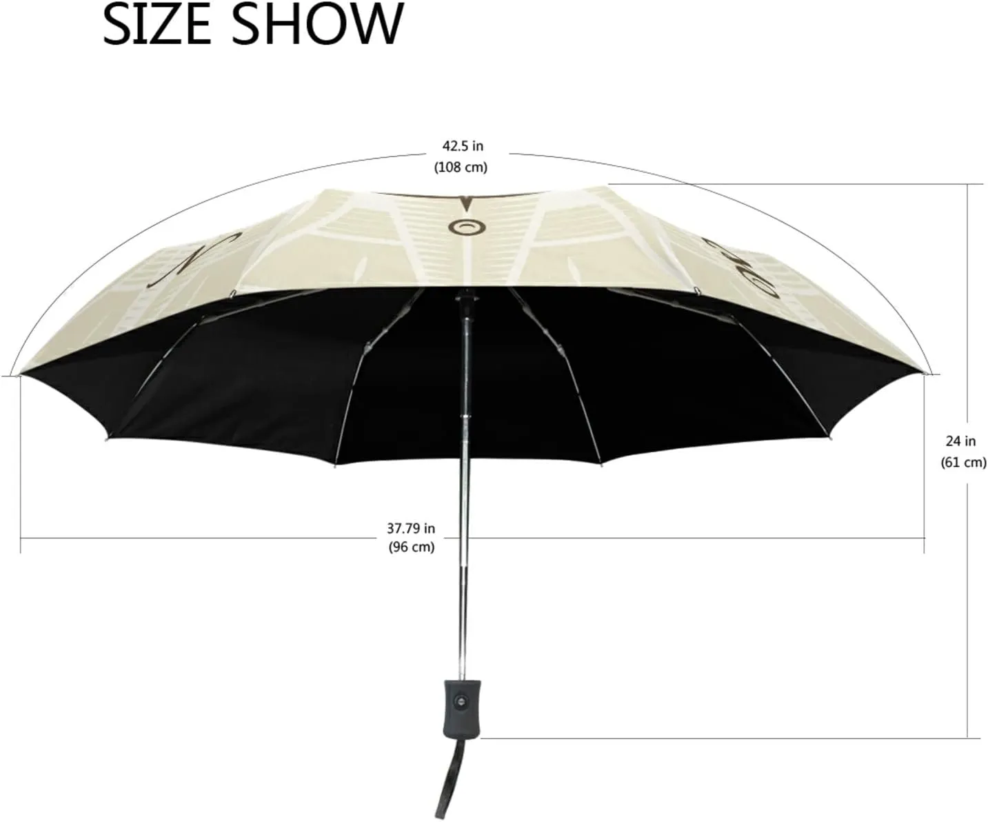 Oyihfvs Automatic Windproof Waterproof Umbrella, Folding Umbrella Reinforced Portable Compact Anti-UV Sun rain Auto Open/Close