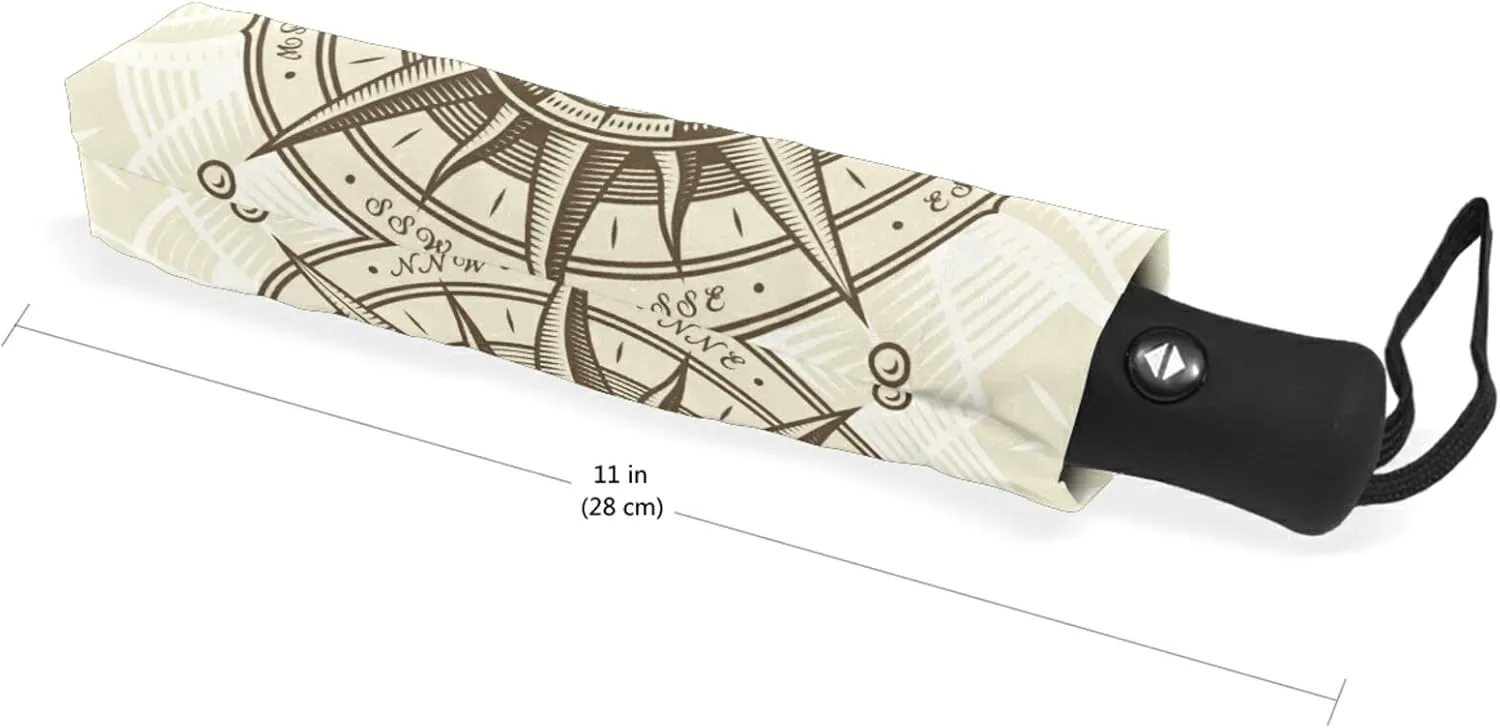 Oyihfvs Automatic Windproof Waterproof Umbrella, Folding Umbrella Reinforced Portable Compact Anti-UV Sun rain Auto Open/Close