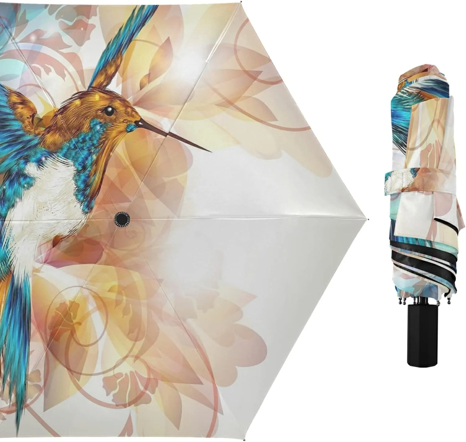Oyihfvs Parasol Folding Umbrella, Reinforced Windproof Waterproof, Portable Compact Anti-UV Sun Rain Protection for Travel Outdoor
