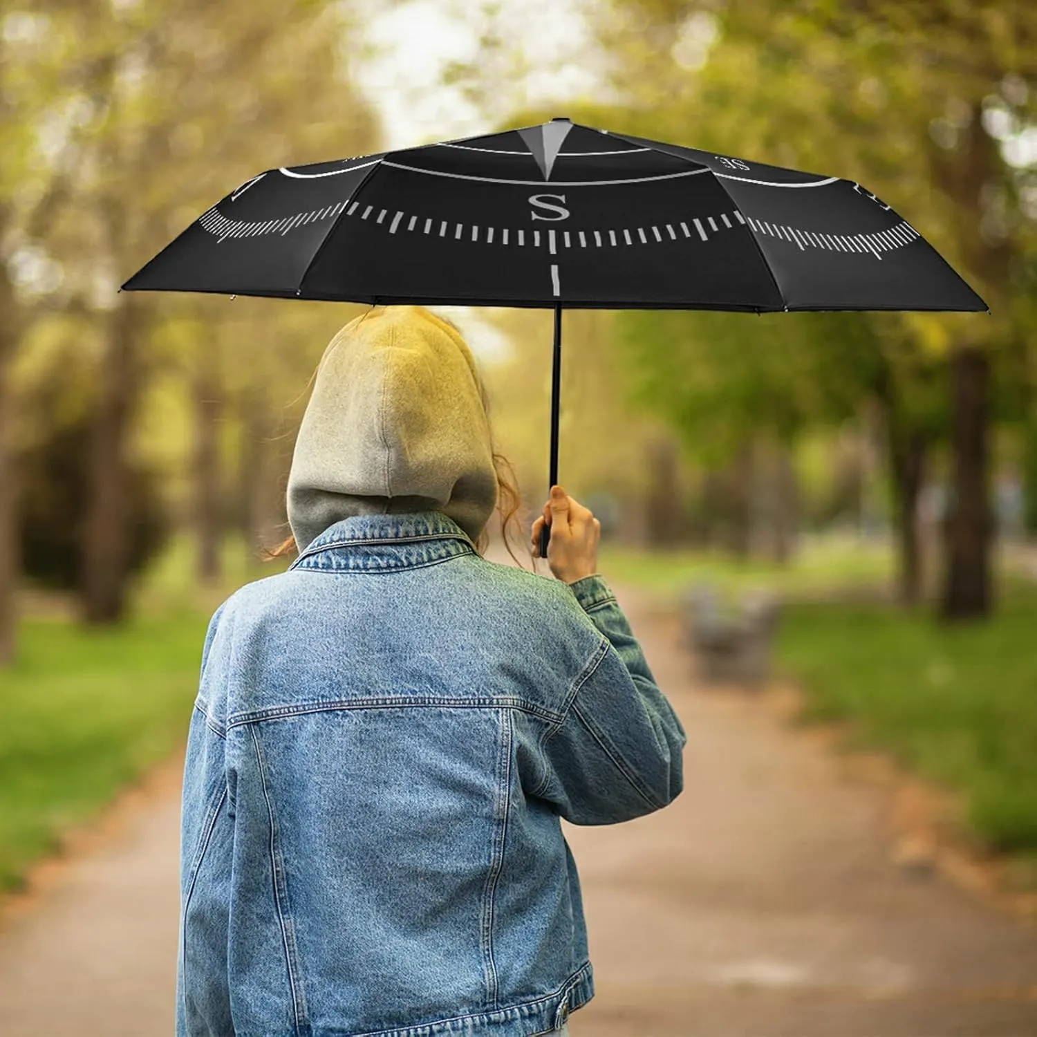 Oyihfvs Parasol Folding Umbrella, Reinforced Windproof Waterproof, Portable Compact Anti-UV Sun Rain Protection for Travel Outdoor