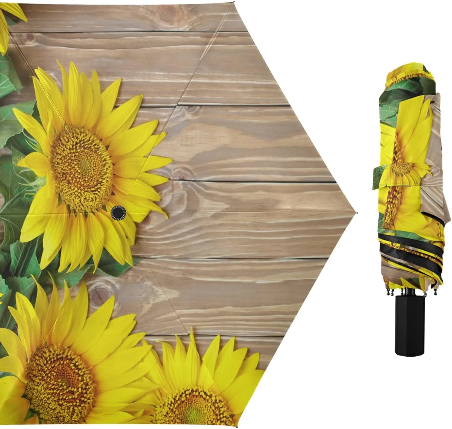 Oyihfvs Parasol Folding Umbrella, Reinforced Windproof Waterproof, Portable Compact Anti-UV Sun Rain Protection for Travel Outdoor