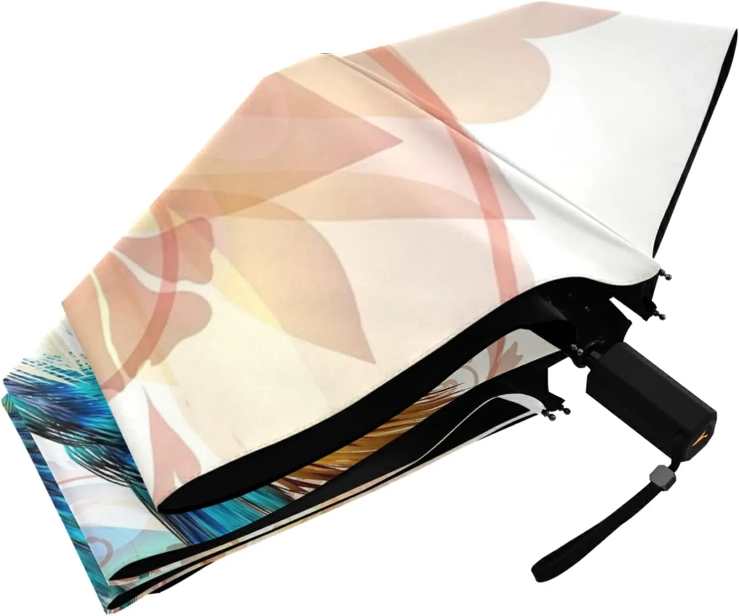 Oyihfvs Parasol Folding Umbrella, Reinforced Windproof Waterproof, Portable Compact Anti-UV Sun Rain Protection for Travel Outdoor