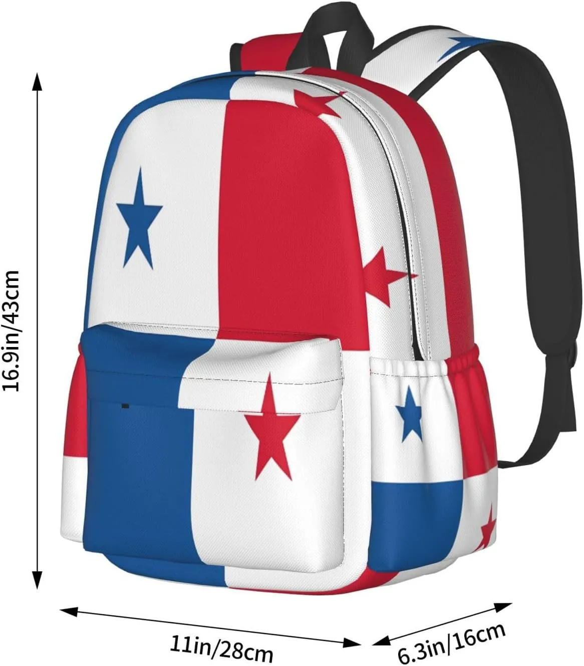 Panama Flag Laptop Backpack Work Travel Backpacks Business Rucksack Casual Outdoor Daypack with Adjustable Strap Bags for Sports Office Gym Hiking