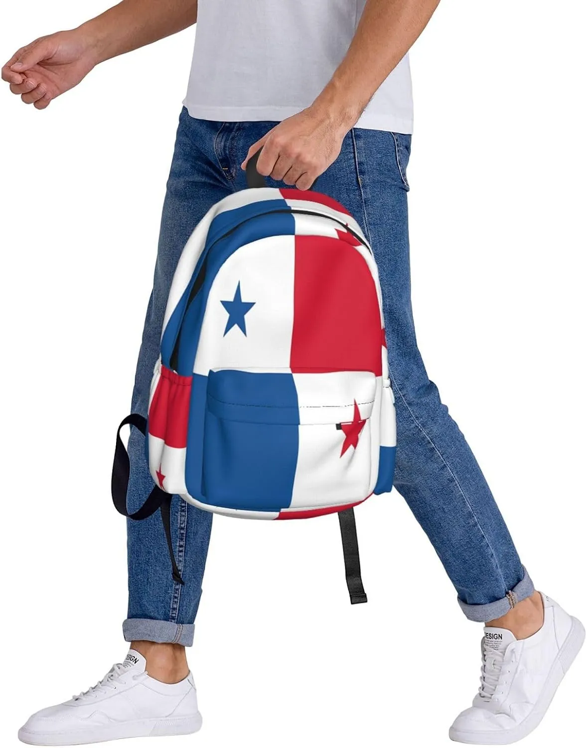 Panama Flag Laptop Backpack Work Travel Backpacks Business Rucksack Casual Outdoor Daypack with Adjustable Strap Bags for Sports Office Gym Hiking