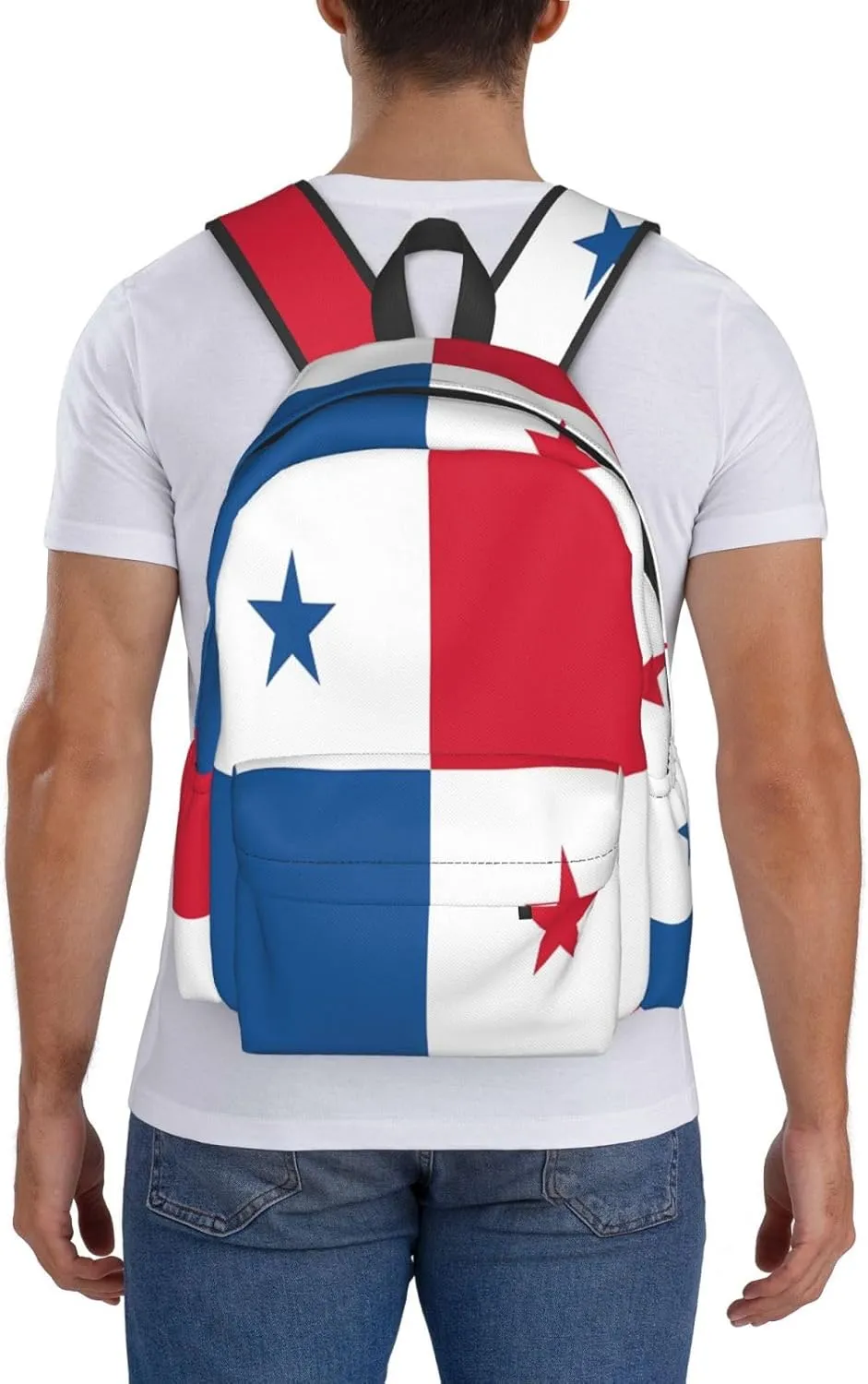 Panama Flag Laptop Backpack Work Travel Backpacks Business Rucksack Casual Outdoor Daypack with Adjustable Strap Bags for Sports Office Gym Hiking