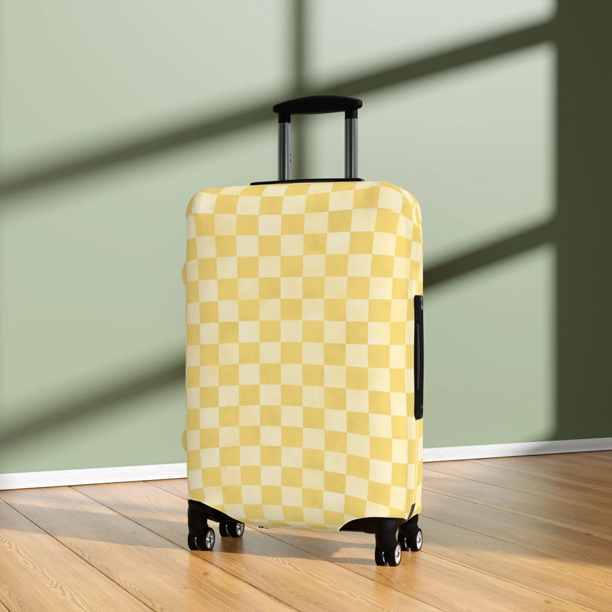 Pastel Checkers Luggage Cover - Checkers Suitcase Cover