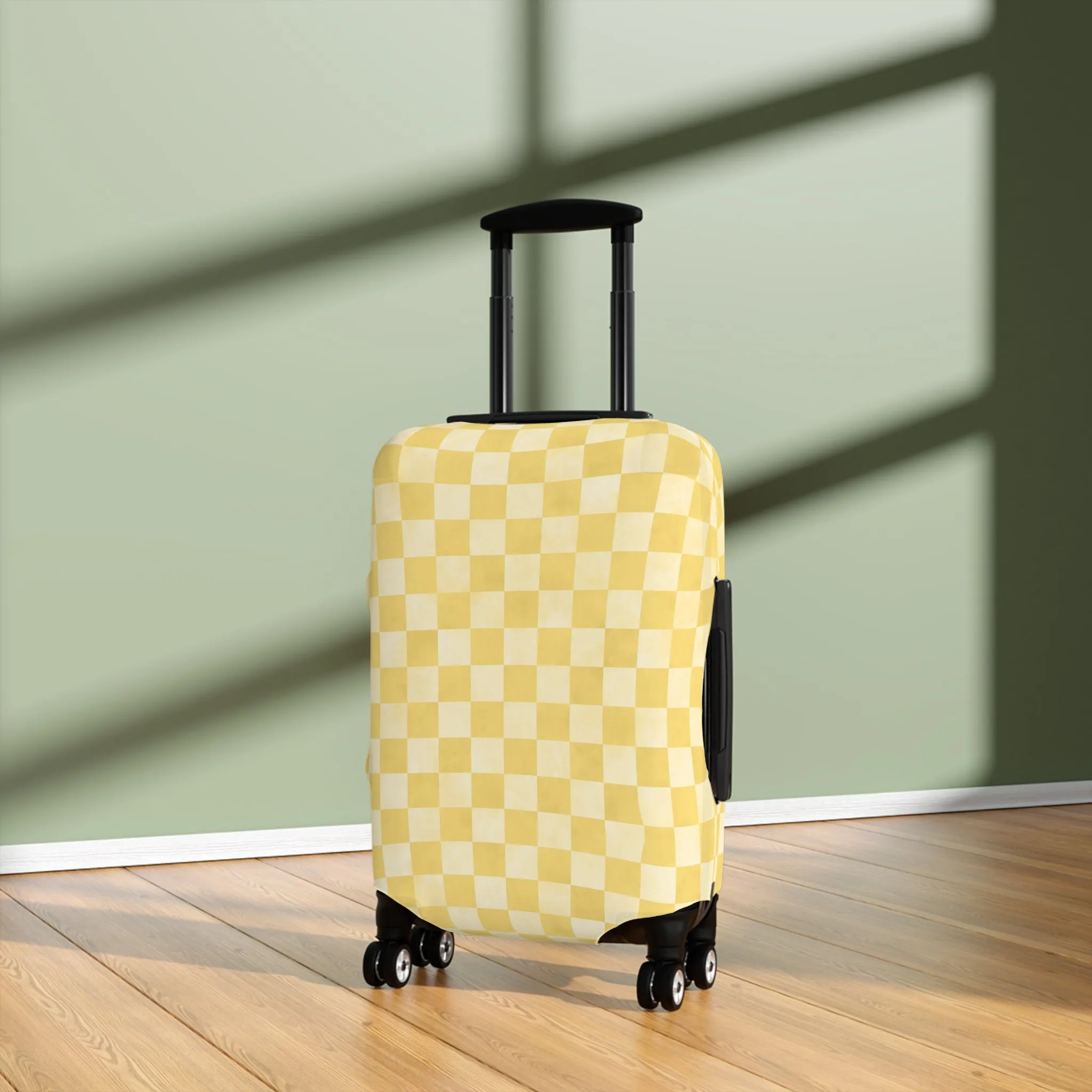 Pastel Checkers Luggage Cover - Checkers Suitcase Cover
