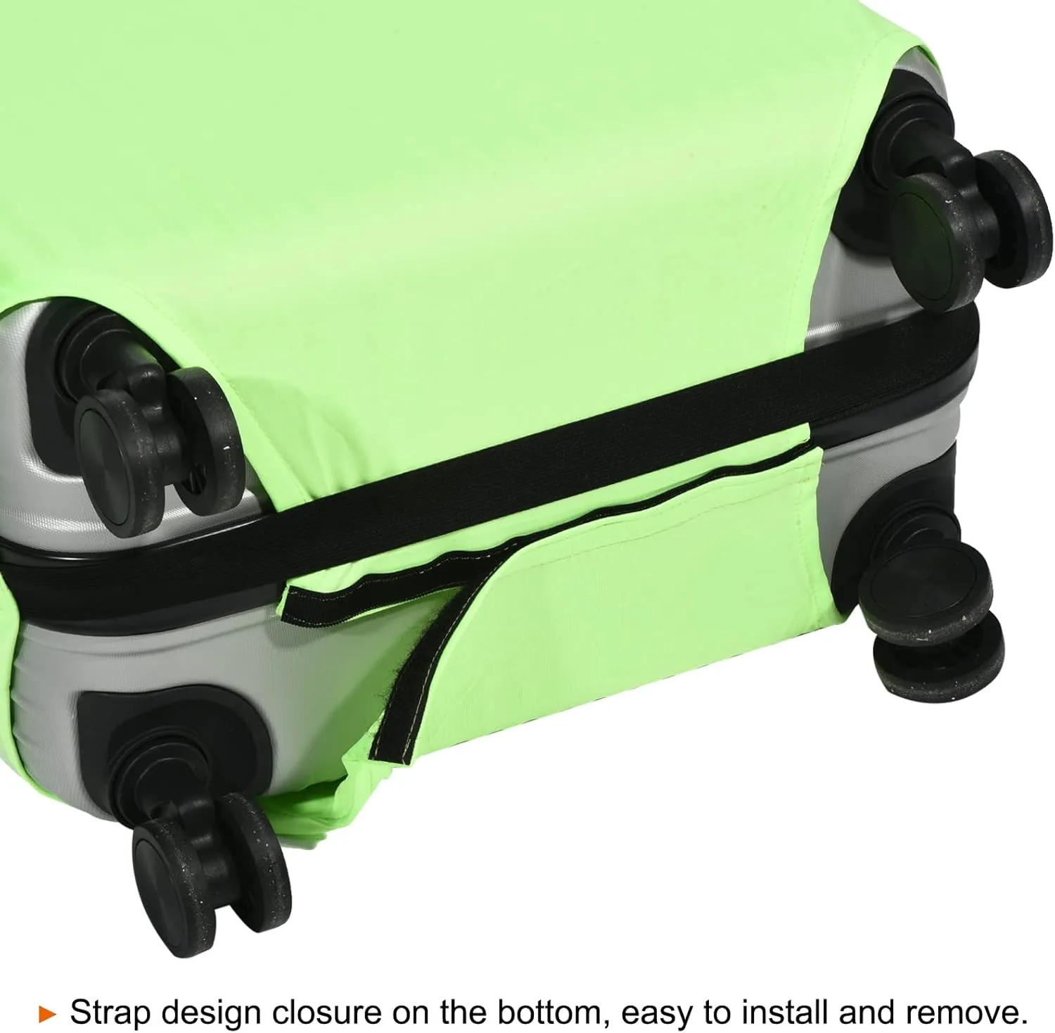 PATIKIL Elastic Silk Travel Luggage Cover, Washable Protective Suitcase Protector Bag Green for 24 Inch Wheeled Suitcase