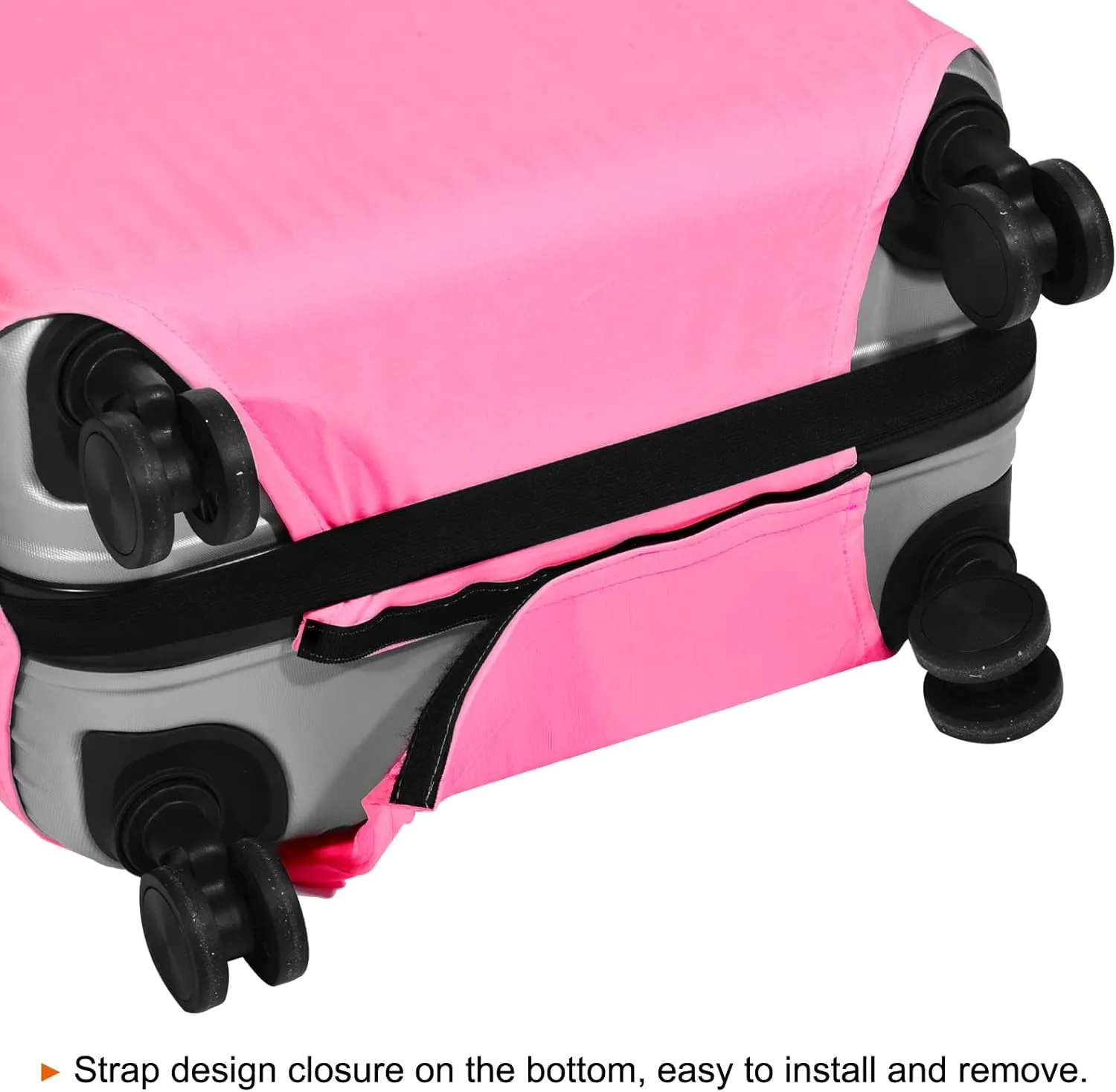 PATIKIL Elastic Silk Travel Luggage Cover, Washable Protective Suitcase Protector Bag Pink for 28 Inch Wheeled Suitcase