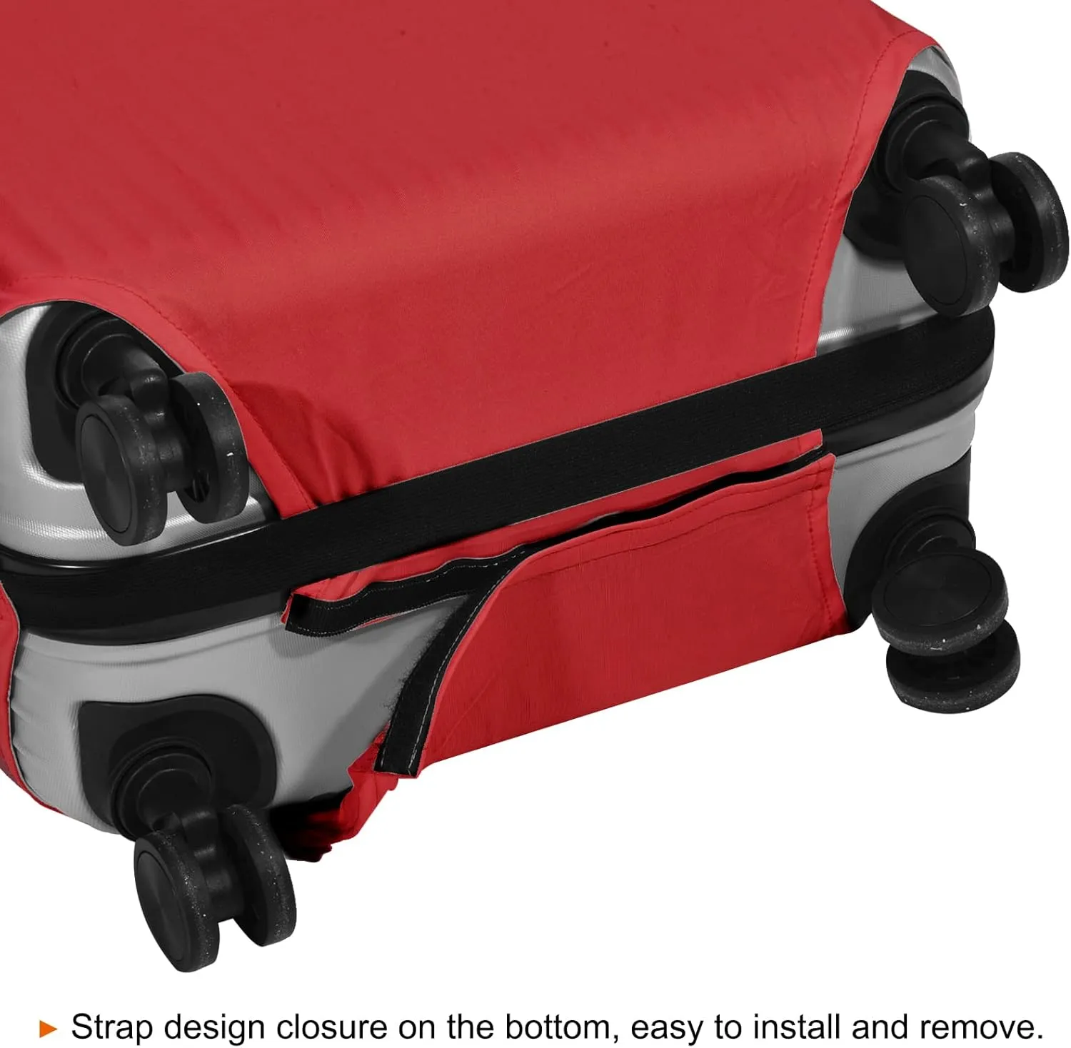 PATIKIL Elastic Silk Travel Luggage Cover, Washable Protective Suitcase Protector Bag Red for 20 Inch Wheeled Suitcase