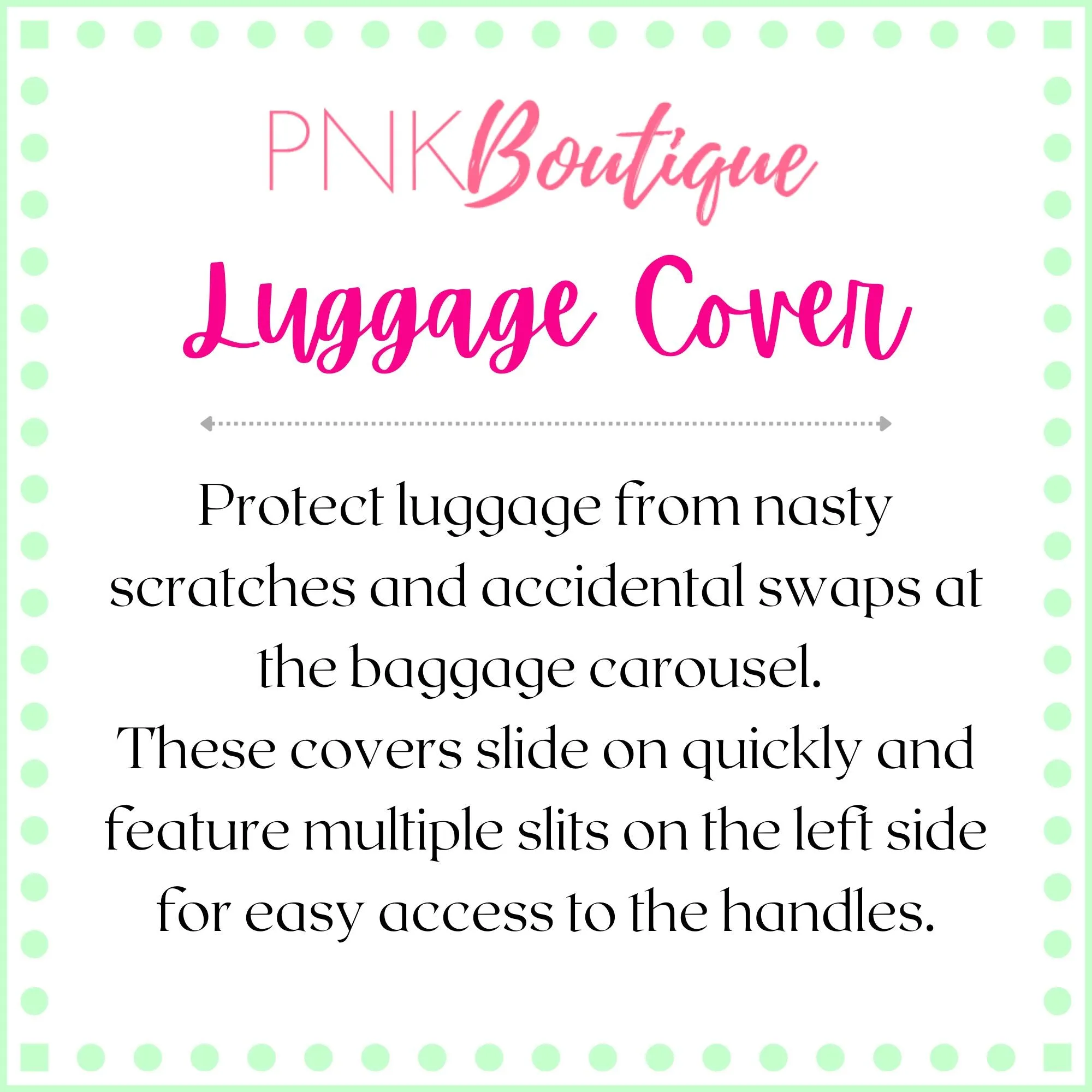 Pearls and Dove Custom Luggage Cover