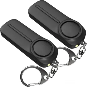 Personal Safety Alarm Keychain for Women – 2 Pack Loud Self Defense Siren Key Chain with Light – Protection Panic Emergency 130 dB Alert Device by WETEN