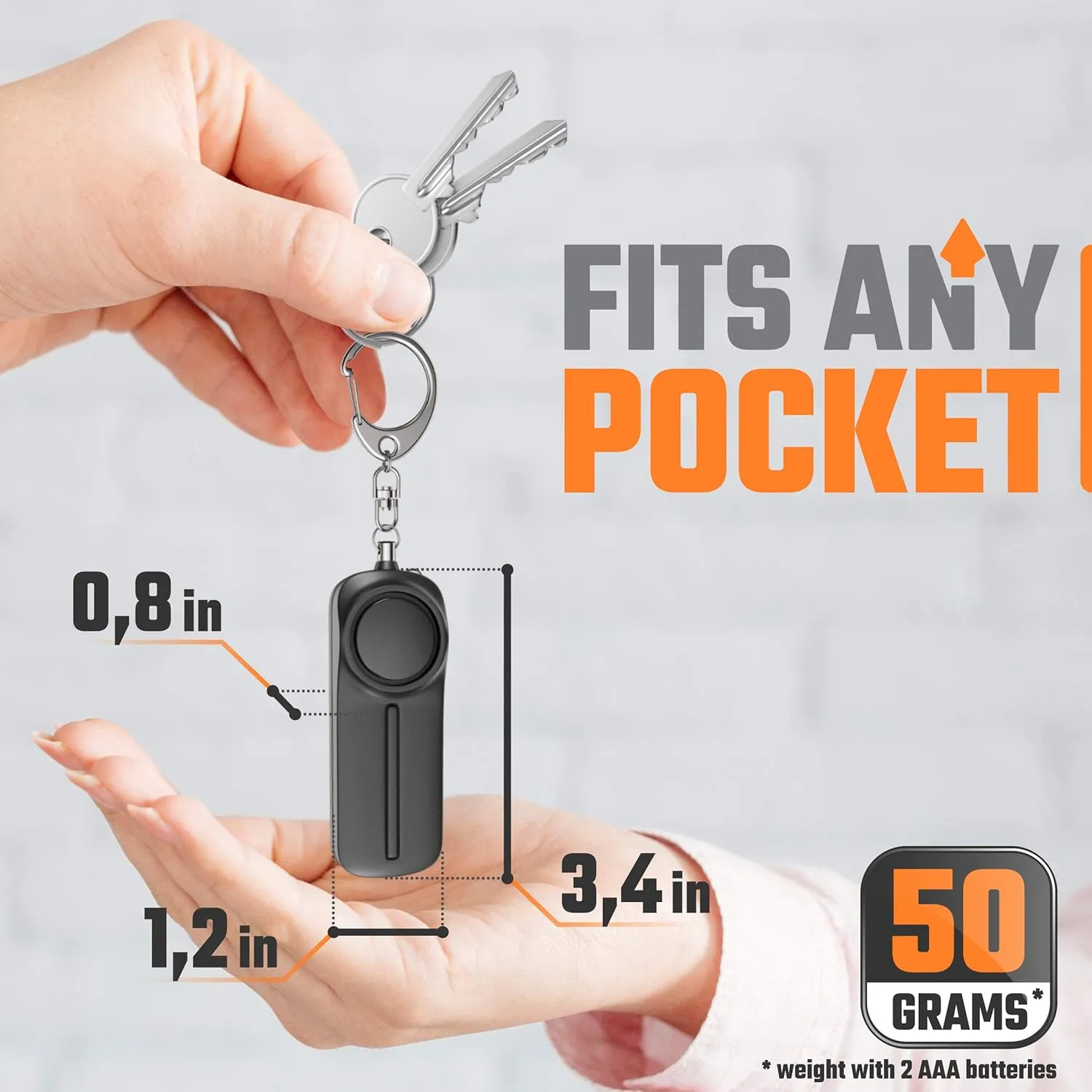 Personal Safety Alarm Keychain for Women – 2 Pack Loud Self Defense Siren Key Chain with Light – Protection Panic Emergency 130 dB Alert Device by WETEN