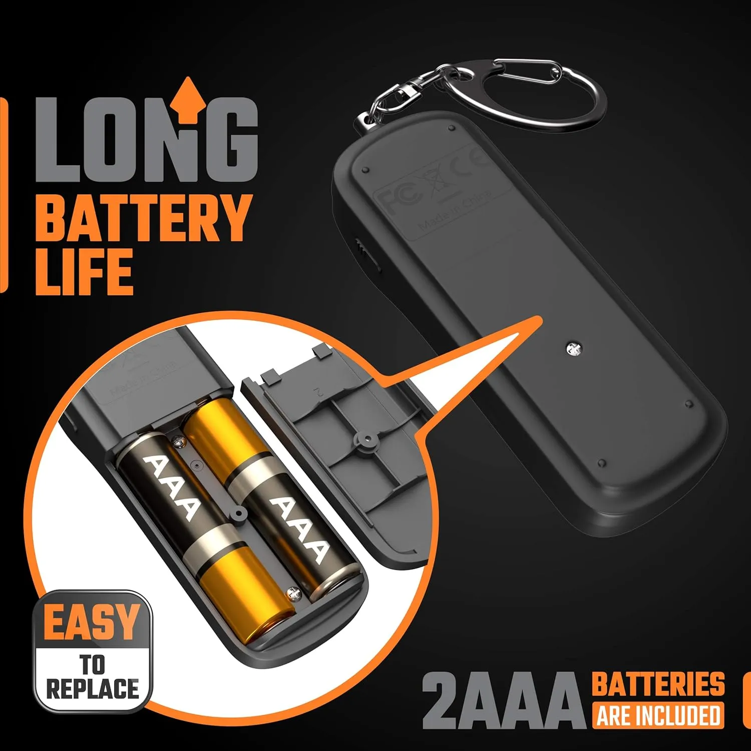 Personal Safety Alarm Keychain for Women – 2 Pack Loud Self Defense Siren Key Chain with Light – Protection Panic Emergency 130 dB Alert Device by WETEN