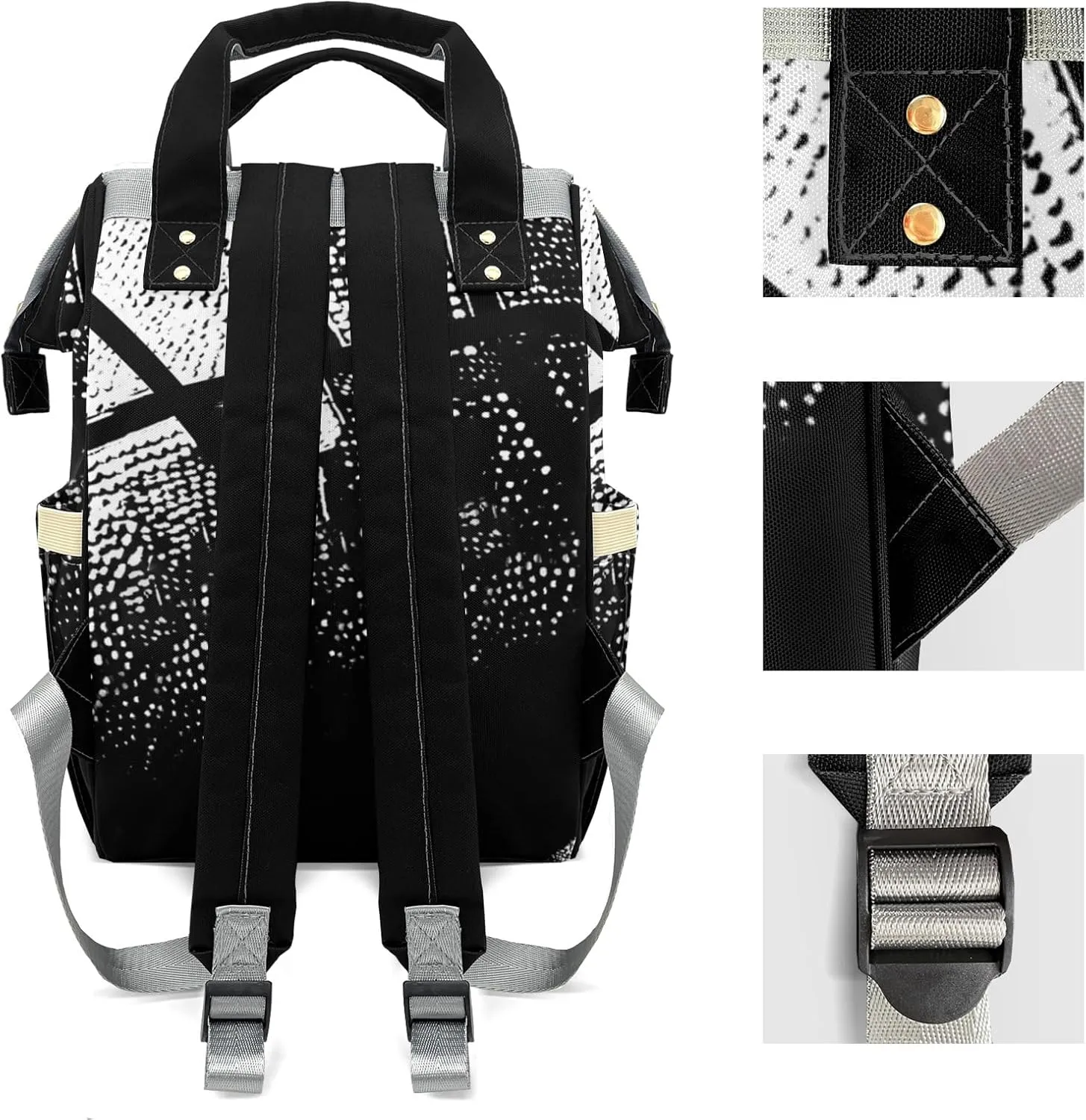 Personalized Basketball Print Tote Bag Backpacks Custom with Text Mommy Bag Gift for Mom Dad