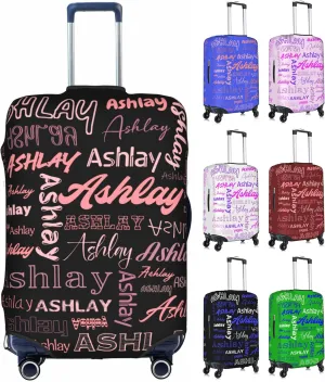 Personalized Custom Luggage Cover Double-Sided Design Suitcase Cover Add Your Own Name Travel Protector Elastic Washable Baggage Covers - M