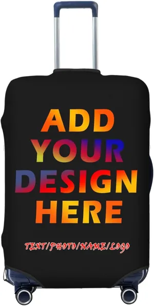 Personalized Custom Travel Luggage Suitcase Protector Add Your Own Name Photo Text Customized Washable Elastic Cover Luggage Fit 29-32 Inch