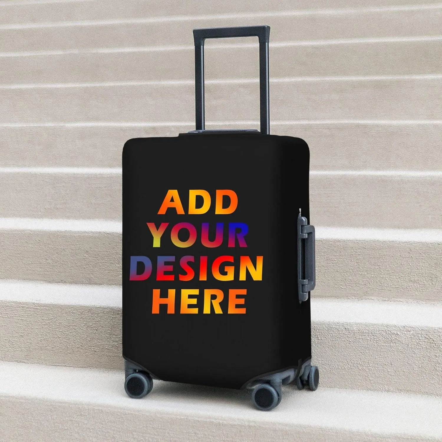 Personalized Custom Travel Luggage Suitcase Protector Add Your Own Name Photo Text Customized Washable Elastic Cover Luggage Fit 29-32 Inch
