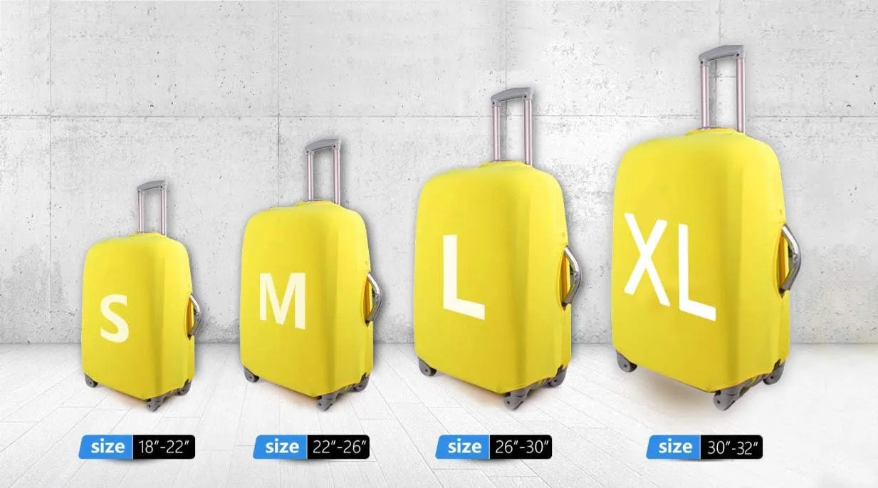 Personalized Luggage Cover Spandex Suitcase Protector Washable Travel Baggage Covers
