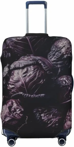 Pile of Purple Cabbage Luggage Cover Stylish Suitcase Covers for Luggage Tsa Approved, Elastic Washable Suitcase Protector Anti-Scratch Travel Baggage Covers for 18-32 inch Luggage