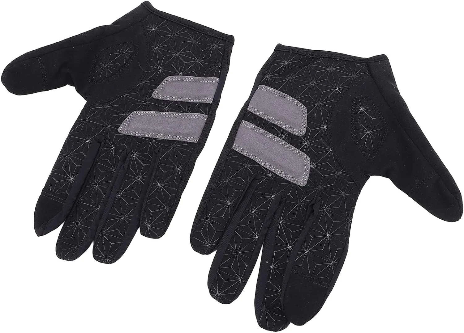 Pilipane 1 Pair Full Finger Cycling Gloves Touch Screen Shock Absorbing Outdoor Full Finger Workout Gloves