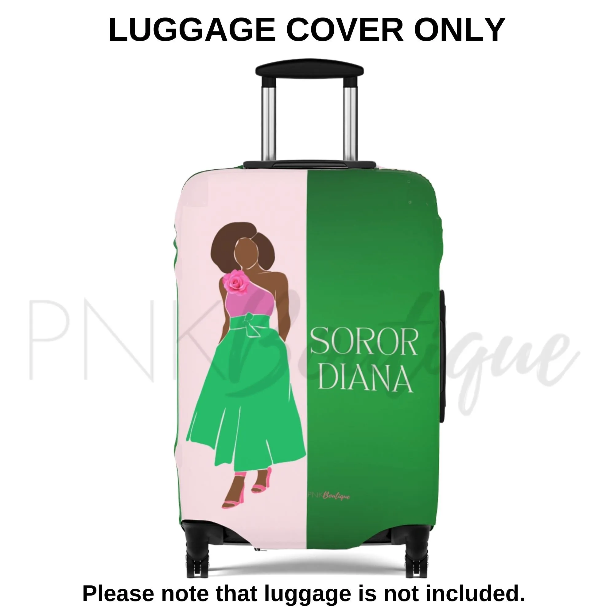 Pink and Green Affair Luggage Cover