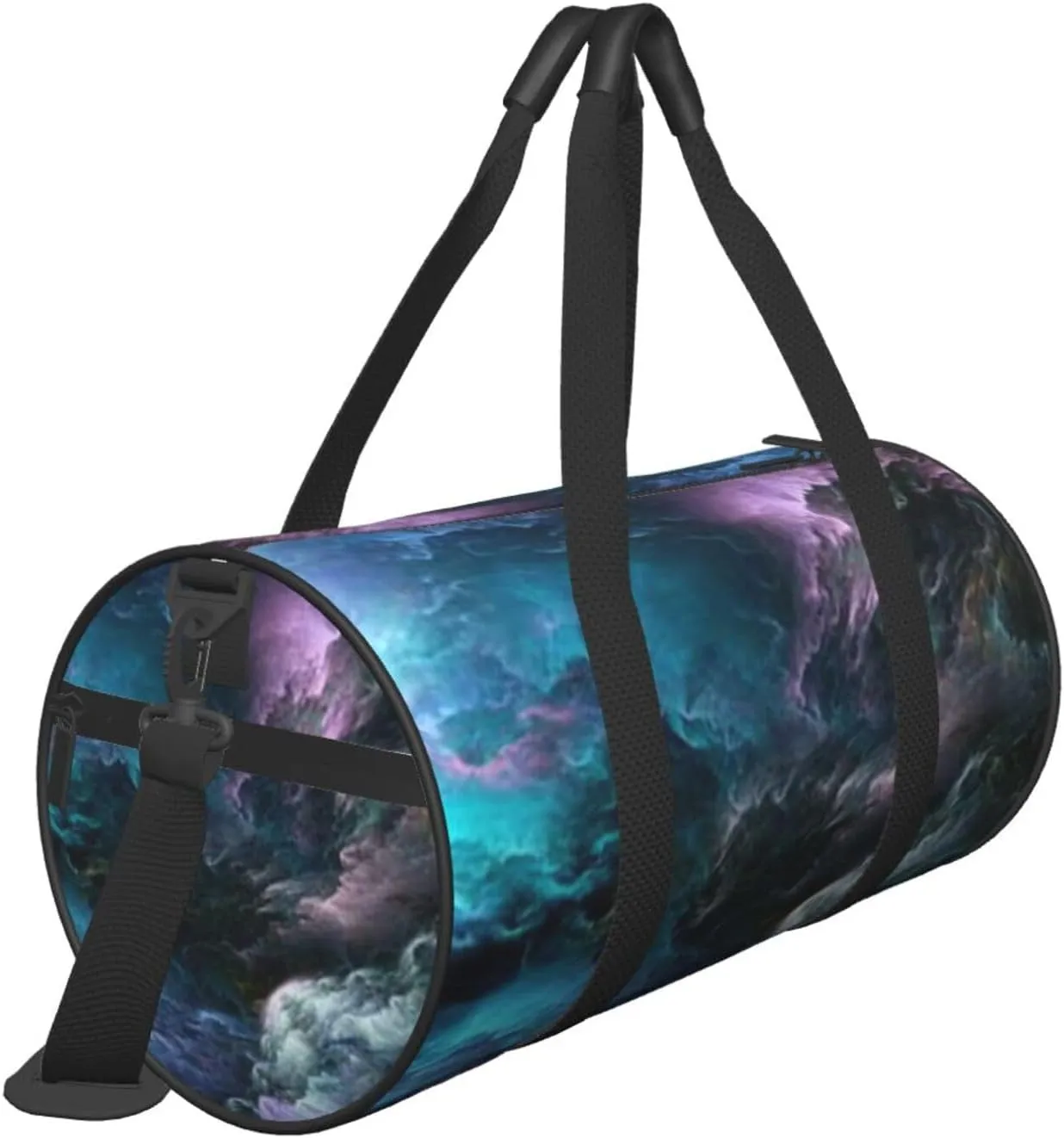 Pink Blue Galaxy Clound Foldable Duffle Bag For Women - Workout Bag For Gym Men - Boy Gym Bag - Girls Small Weekender Duffel Bag - Packable Luggage Bag For Travel Sports