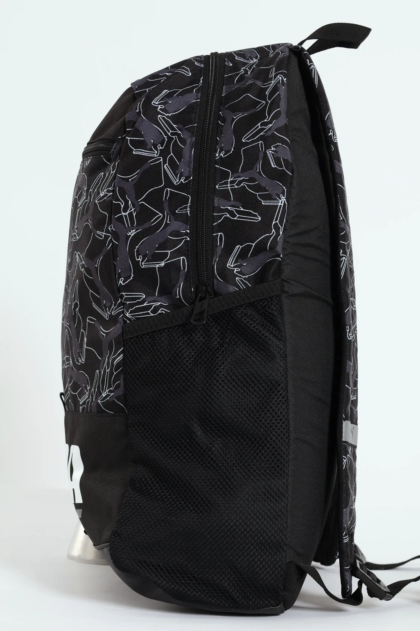 Plus Print Backpack - Black