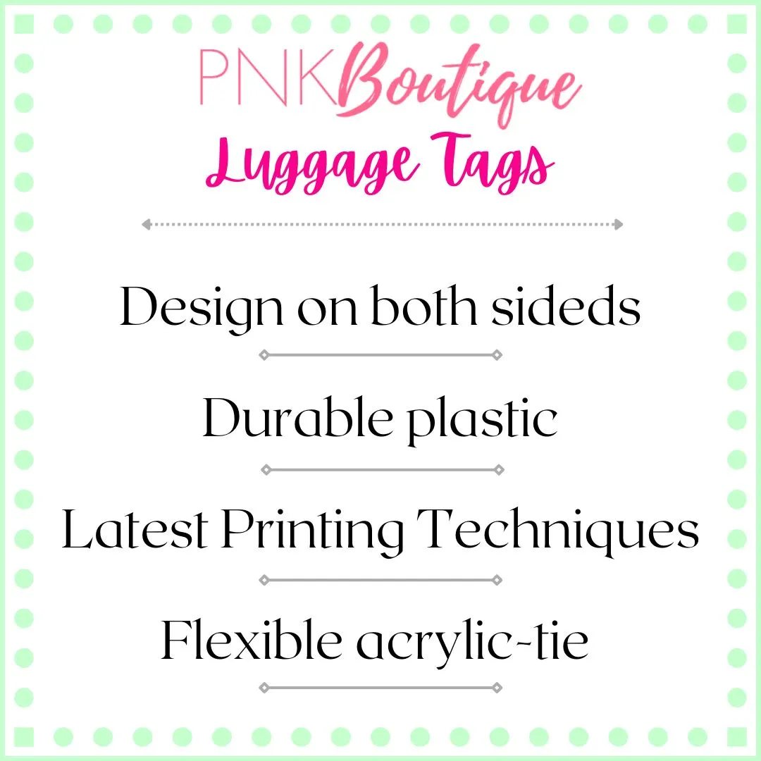 PNK Signature Pink & Green Luggage Tag
