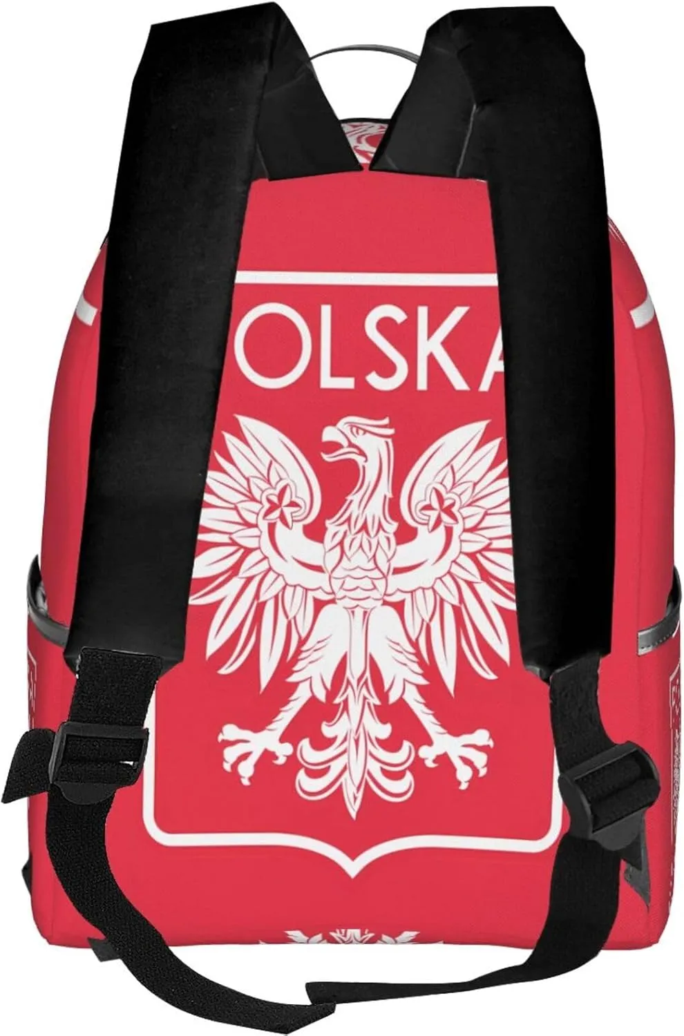 Polish Flag Poland Polska Eagle Casual Backpacks Travel Backpack Fashion Rucksack Outdoor Daypack Lightweight Bag with Leather Handles for Working Hiking Camping