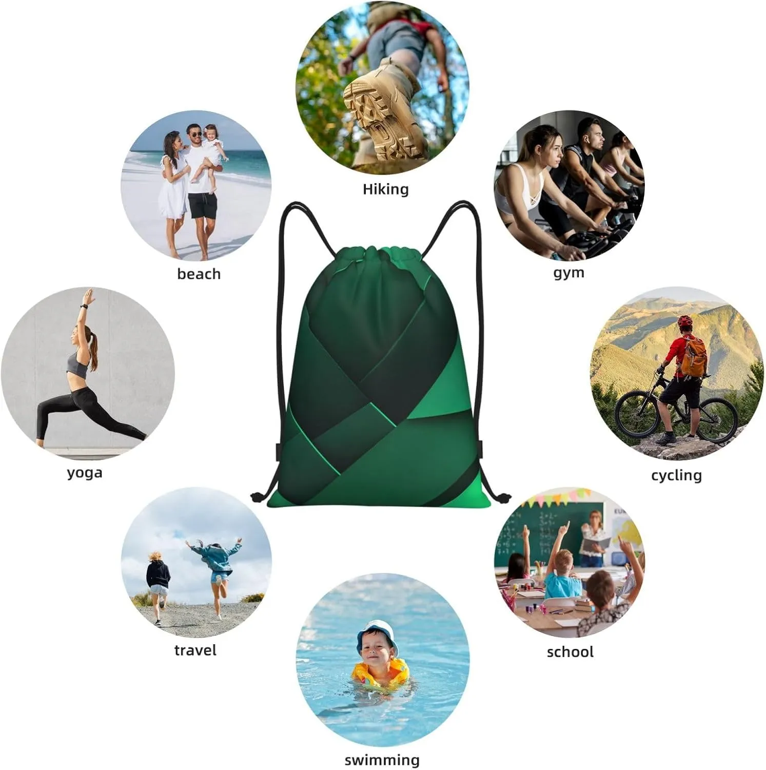 Poppy Flowers Print Drawstring Backpacks,Drawstring Bags,String Bags Gym Shopping Yoga Sport Beach For Men Women