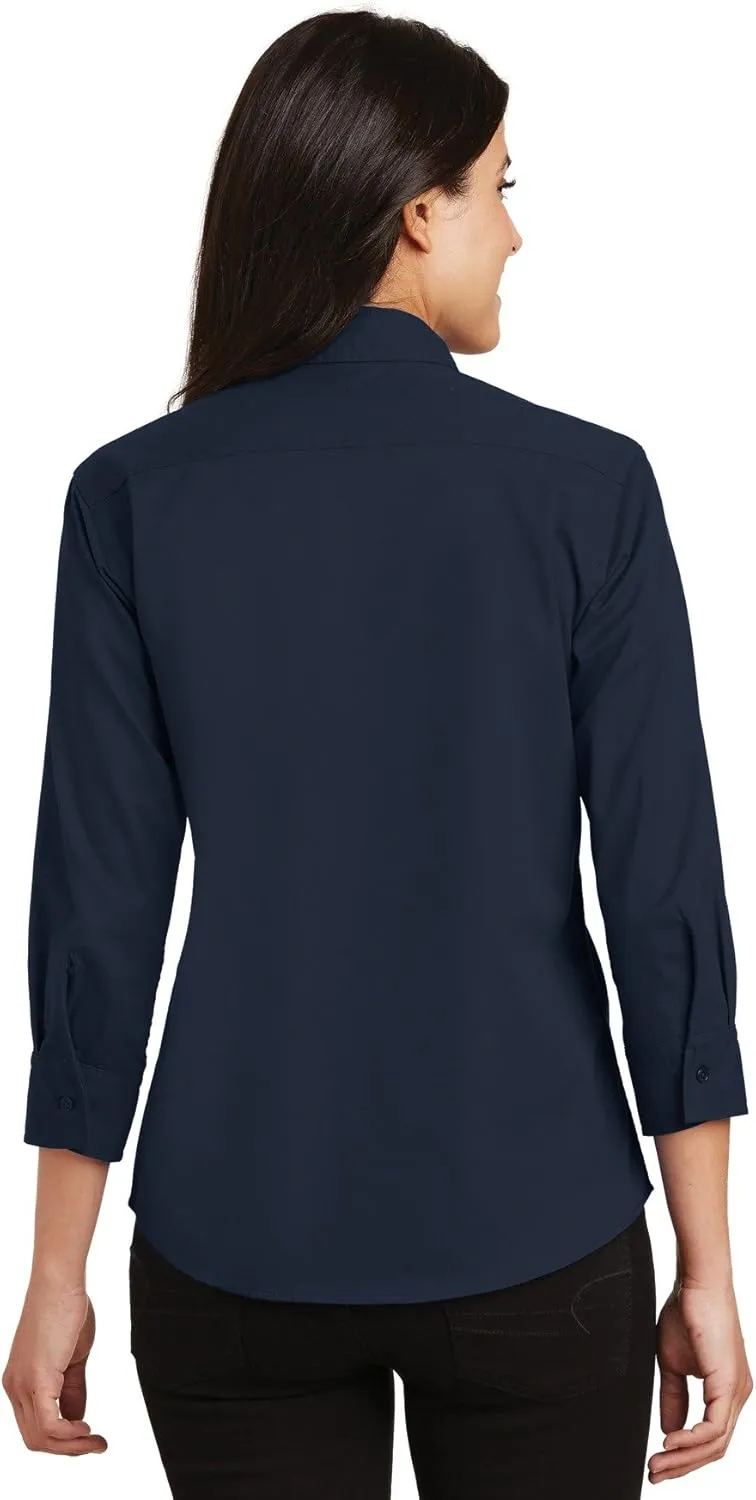 Port Authority Women's 3/4-Sleeve Easy Care Button-Down Shirt