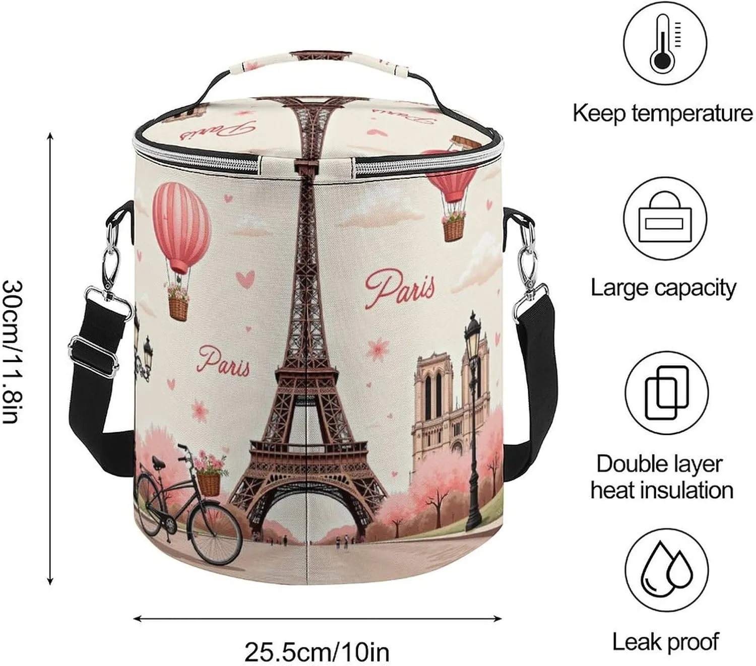 Portable Collapsible Cooler Bags with Leak-Proof Liner, Small Camping Ice Chest